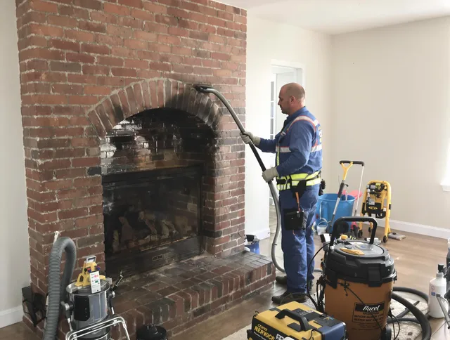 Central Falls Chimney Sweep expert performing detailed chimney sweep in Central Falls, RI