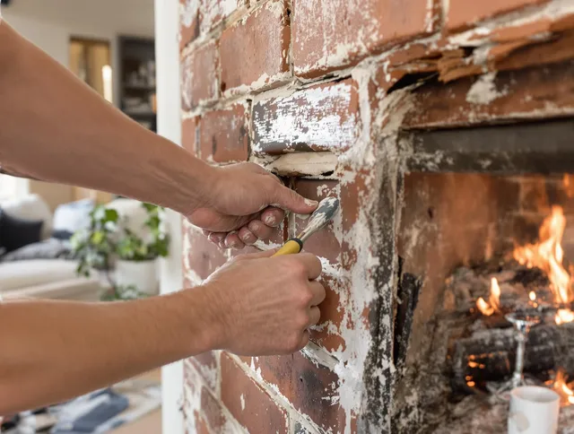 Routine fireplace repair by Central Falls Chimney Sweep in Central Falls, RI