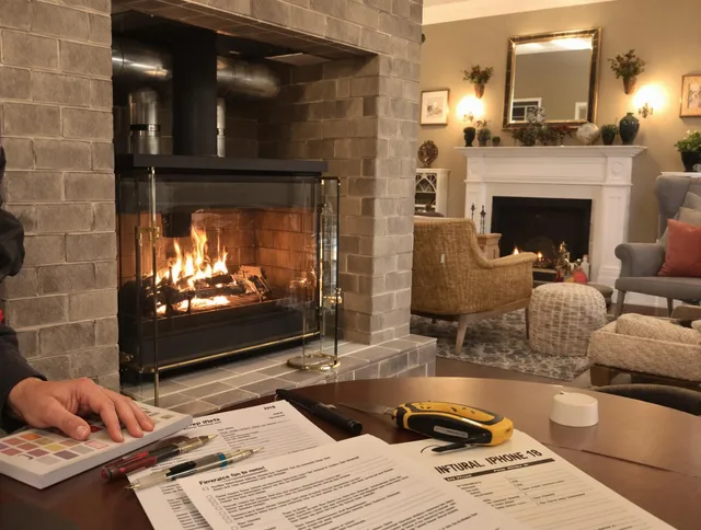Central Falls Chimney Sweep verifying fireplace safety measures in Central Falls, RI