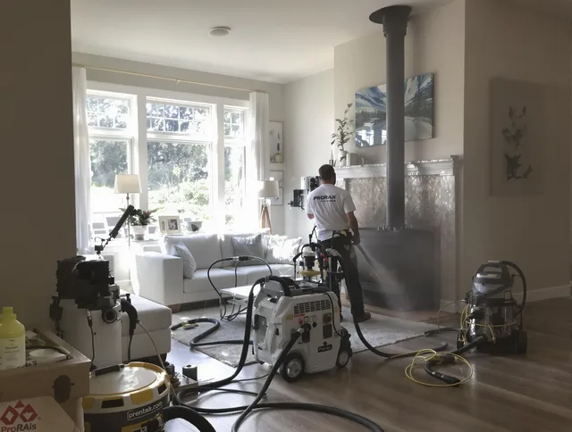 Soot removal service by Central Falls Chimney Sweep for a fireplace in Central Falls, RI